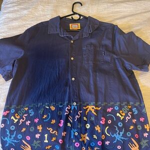 Colorful Patterned Button-Up Shirt